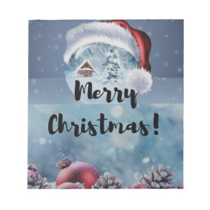 Modern funny cute Christmas reindeer Notepad
