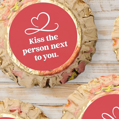 Modern Funny Cute Kiss Heart Fortune Quote Reeses Peanut Butter Cups