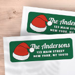 Modern Funny Cute Santa Hats Custom Return Address Label<br><div class="desc">This simple and modern design is composed of playful script typography.</div>