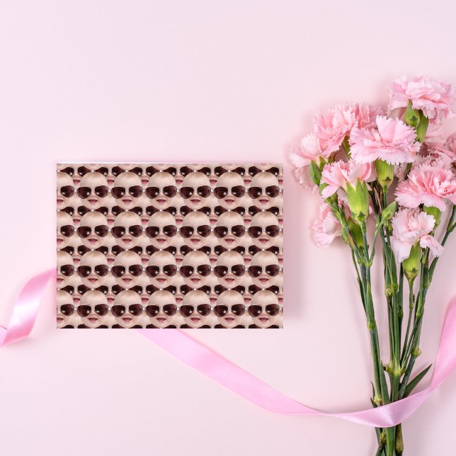 Modern Funny Face Birthday Christmas Party Gift  Wrapping Paper (Creator Uploaded)