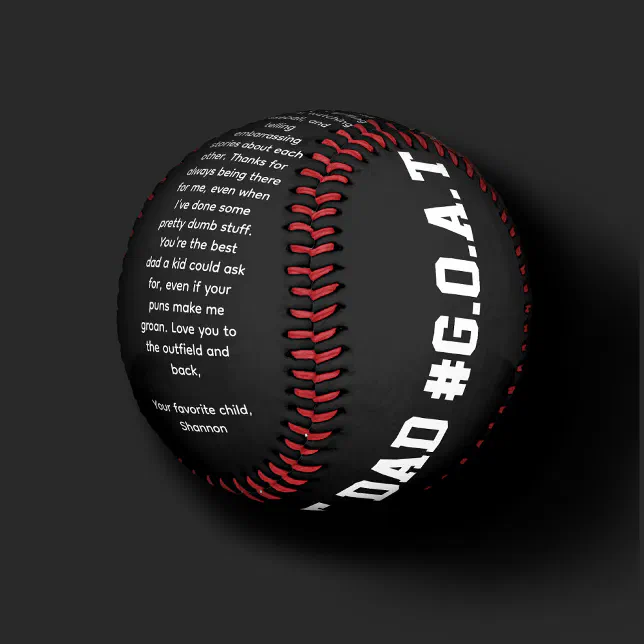 MODERN FUNNY FATHER'S DAY BASEBALL DAD GOAT BLACK | Zazzle