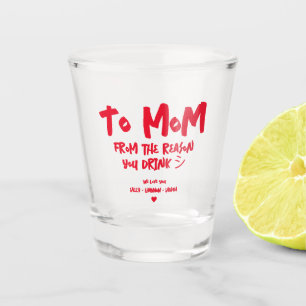 Modern Funny Father's Day for Single Mom Shot Glass
