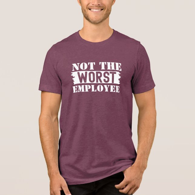 Modern Funny Humor Office Meeting Quote White Tri- Tri-Blend Shirt (Front)
