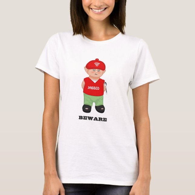 Modern funny jabbed cartoon T-Shirt (Front)
