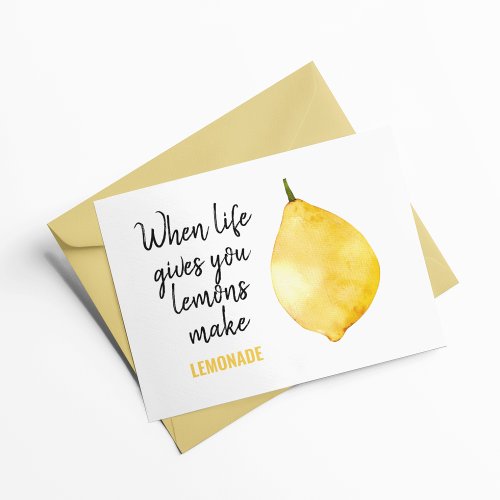 Modern Funny Lemon Yellow Quote