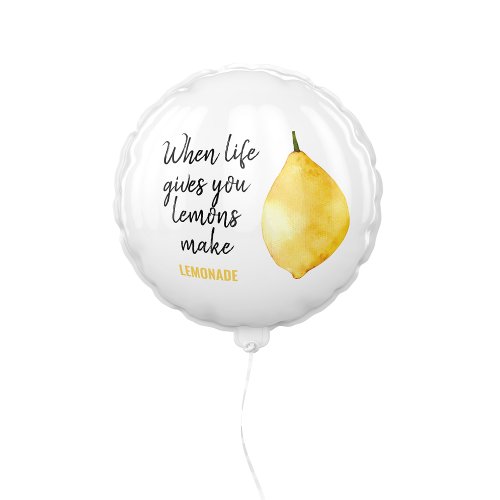 Modern Funny Lemon Yellow Quote Balloon