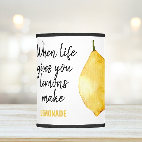 Modern Funny Lemon Yellow Quote Lamp Shade