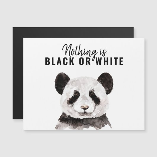 Modern Funny Panda Black And White With Quote (Front/Back)