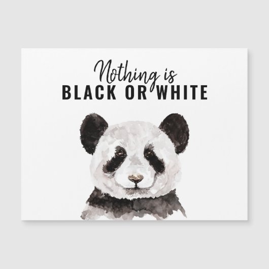 Modern Funny Panda Black And White With Quote (Front)