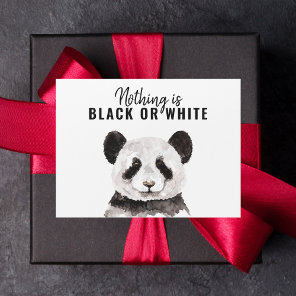 Modern Funny Panda Black And White With Quote