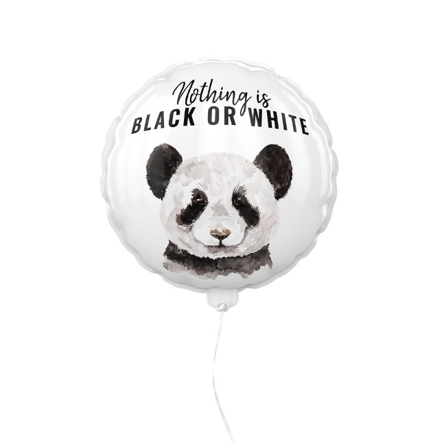 Modern Funny Panda Black And White With Quote Balloon (Creator Uploaded)
