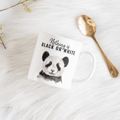 Modern Funny Panda Black And White With Quote Coffee Mug