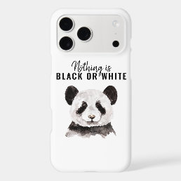 Modern Funny Panda Black And White With Quote iPhone 17 Pro Max Case