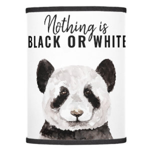 Modern Funny Panda Black And White With Quote Lamp Shade