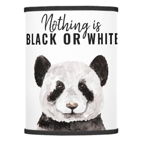 Modern Funny Panda Black And White With Quote Lamp Shade