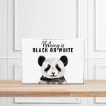 Modern Funny Panda Black And White With Quote Photo Block<br><div class="desc">Modern Funny Panda Black And White With Quote</div>