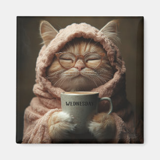 Modern Funny Pet Days Wednesday Magnet