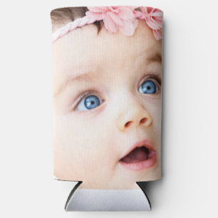Modern funny photo custom birthday party favors seltzer can cooler
