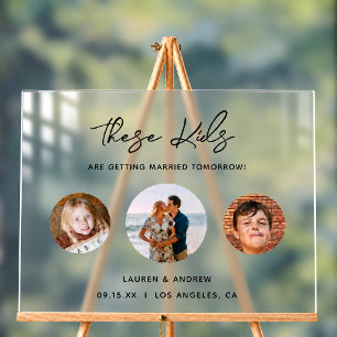 Modern Funny Photo Rehearsal Dinner Welcome Acrylic Sign