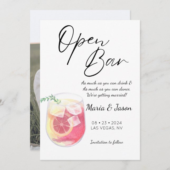 Modern Funny Photo  Save The Date (Front/Back)