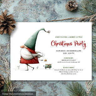 Modern Funny Santa Minimalist Christmas Invitation