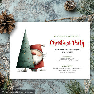 Modern Funny Santa Red Green Christmas Invitation