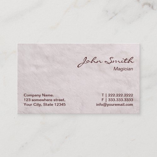 Modern Fur Texture Magician Business Card