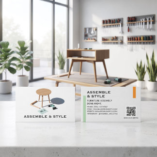 Modern Furniture Assembly Business Card