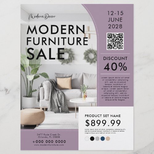 Modern Furniture Home Decor Sale Marketing Ad Flyer