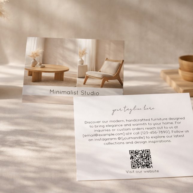 Modern Furniture Store Minimalist Interior Design  Business Card (Creator Uploaded)