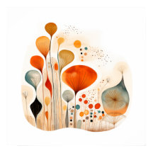 Modern fusion watercolor abstract