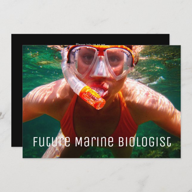 Modern Future Career Photo Graduation Invitation (Front/Back)