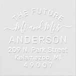 Modern Future Mr and Mrs Personalized Wedding Embosser<br><div class="desc">Elegant "The Future Mr and Mrs" personalized wedding return address embosser features modern calligraphy script writing with custom sans serif home address text. Personalize with your future married last name and home address.</div>