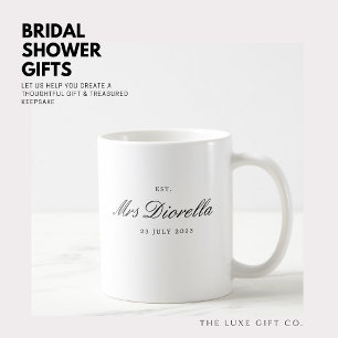 Modern Future Mrs Bridal Shower Engagement Mug
