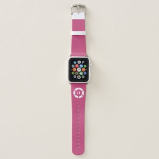 Modern Futuristic Circle SciFi Geek Monogram Pink