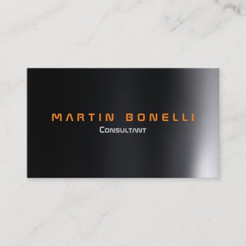 Modern Futuristic Dark Grey Plain Business Card