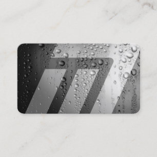 Modern futuristic wet metal style  business card