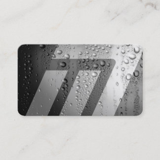 Modern futuristic wet metal style business card