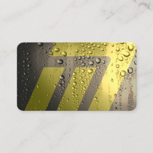 Modern futuristic wet metal style  business card