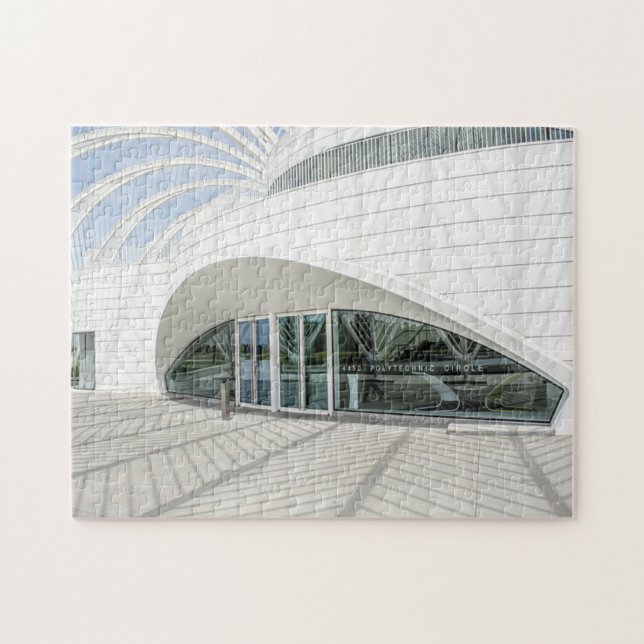 Modern futuristic white building jigsaw puzzle (Horizontal)