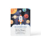 Modern Galaxy Planets Space Rocket Baby Shower