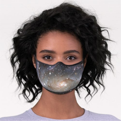 Modern Galaxy with White Stars Premium Face Mask