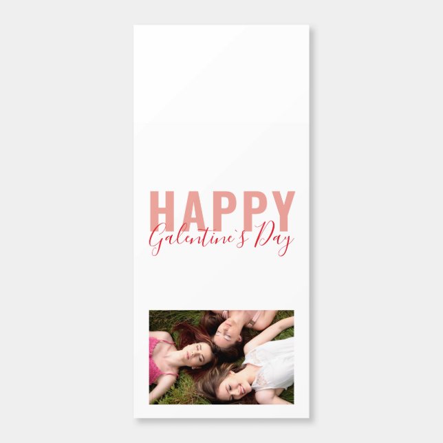 Modern Galentine`s Day Friends Photo Valentine Hershey's Miniatures (Sticker)