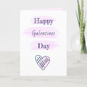 Modern Galentines Day Besties Folded Holiday Card