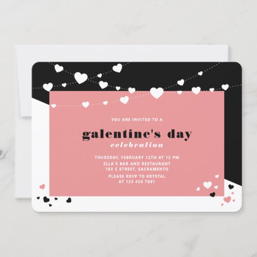 Modern Galentines Day Celebration Invitation