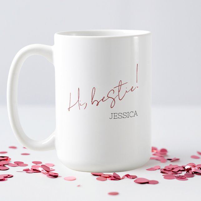 Modern Galentine's Day Minimalist Red Script Coffee Mug (Modern Galentine's Day Minimalist Red Script Coffee Mug)