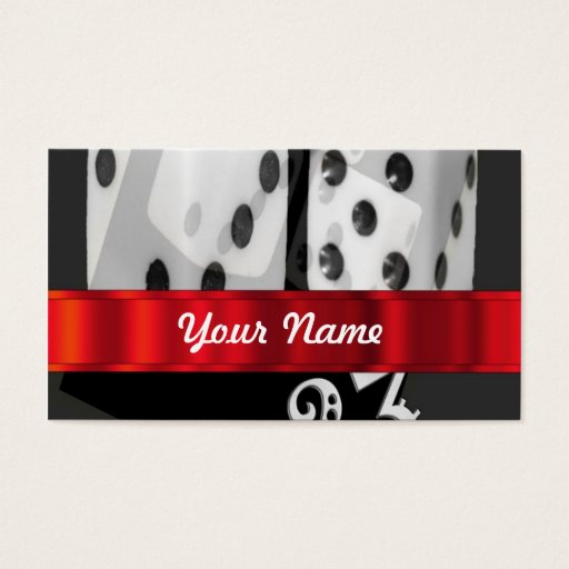 Customizable Modern gambling dice business card template