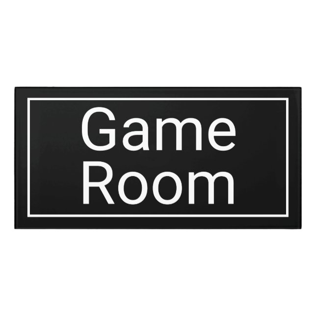 Modern Game Room Vacation Rental Sign (Classic Front)