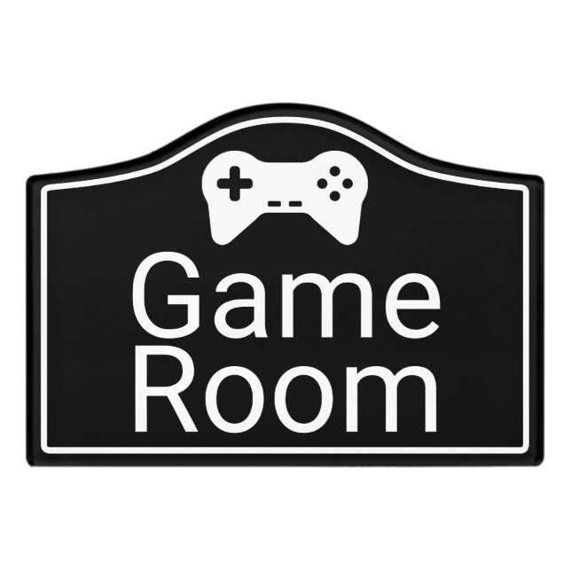 Modern Game Room Vacation Rental Sign (Small Crest Front)