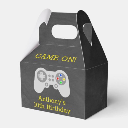 Modern Gamer Any Age Birthday Party Favor Boxes